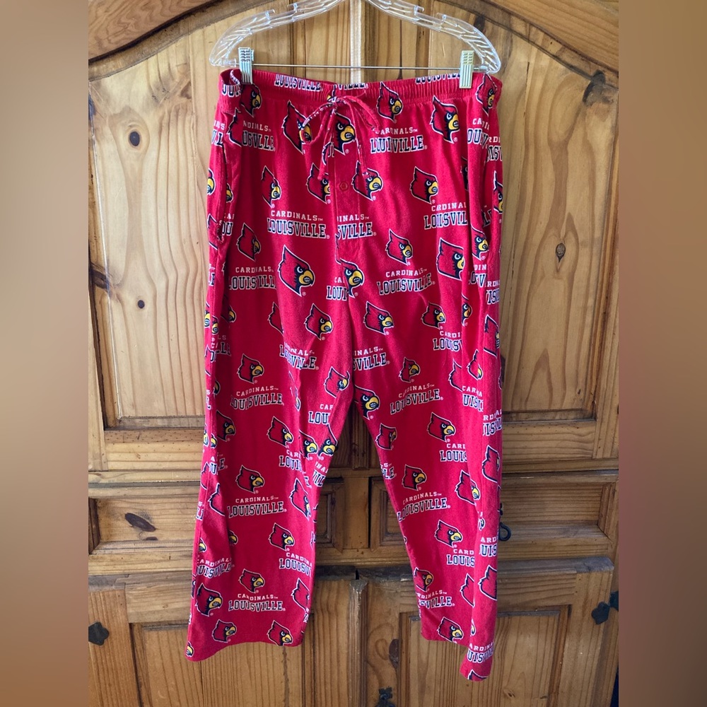 Men Louisville Cardinals red pajama lounge pants size XL